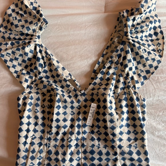 NWT-Madewell Blue and White Top - Picture 4 of 6